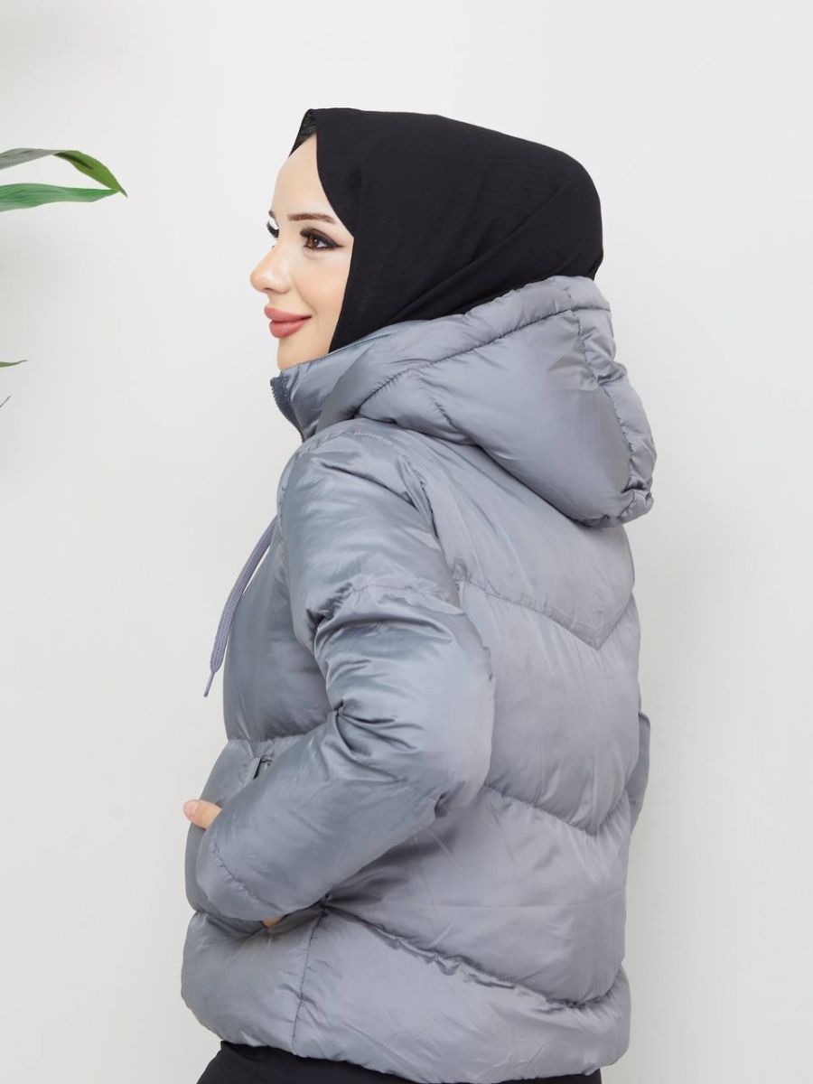 Kısa Dolgulu Şişme Mont