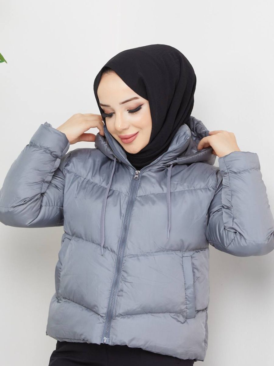 Kısa Dolgulu Şişme Mont