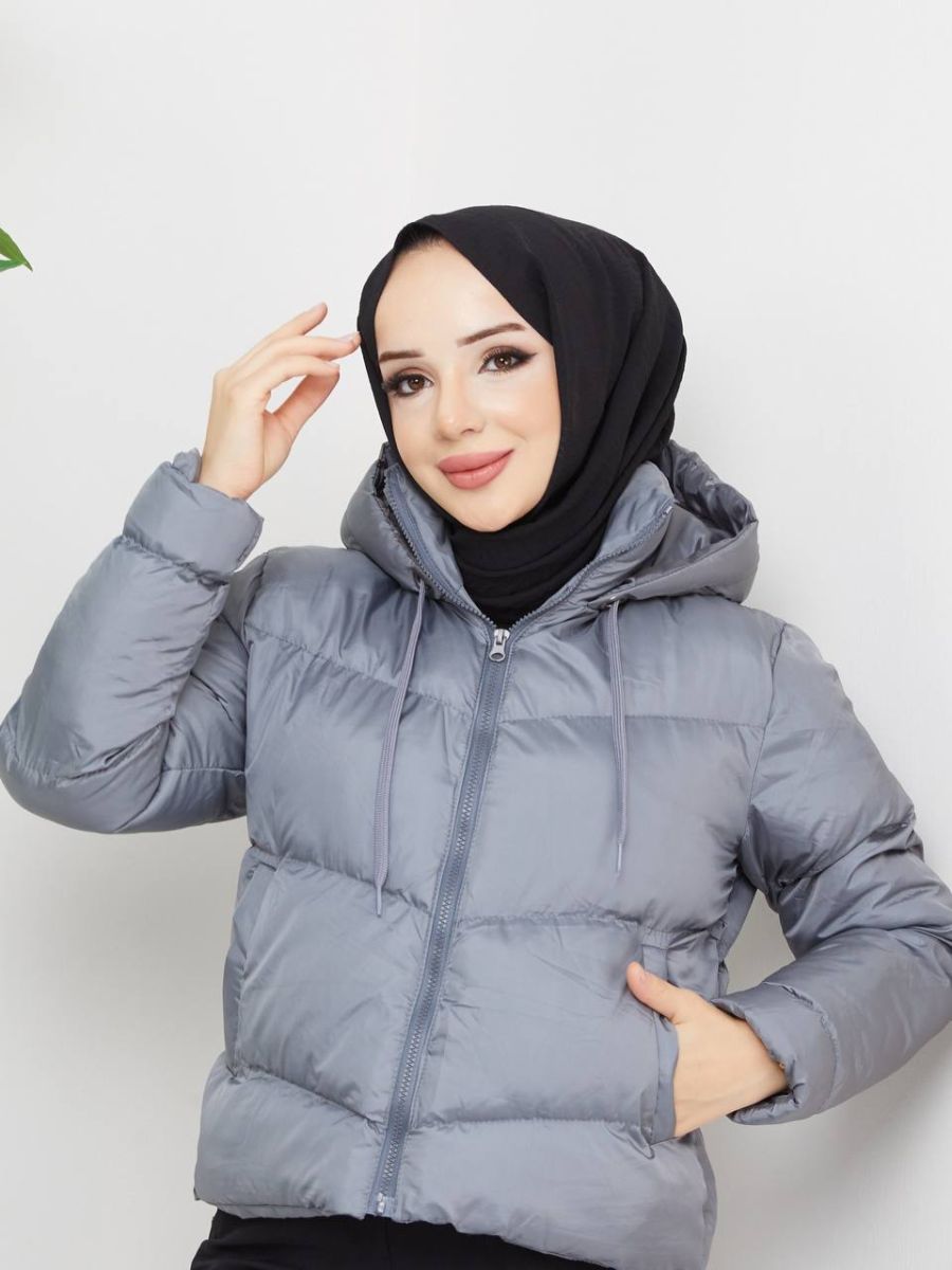 Kısa Dolgulu Şişme Mont