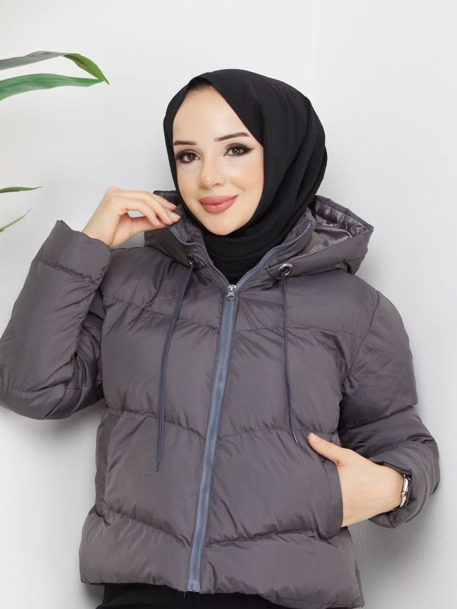 Kısa Dolgulu Şişme Mont