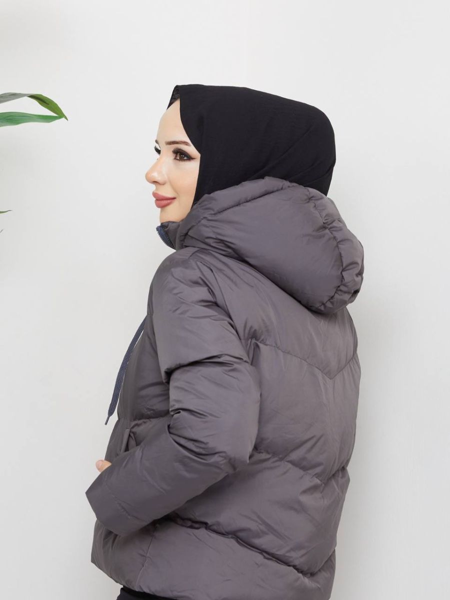 Kısa Dolgulu Şişme Mont