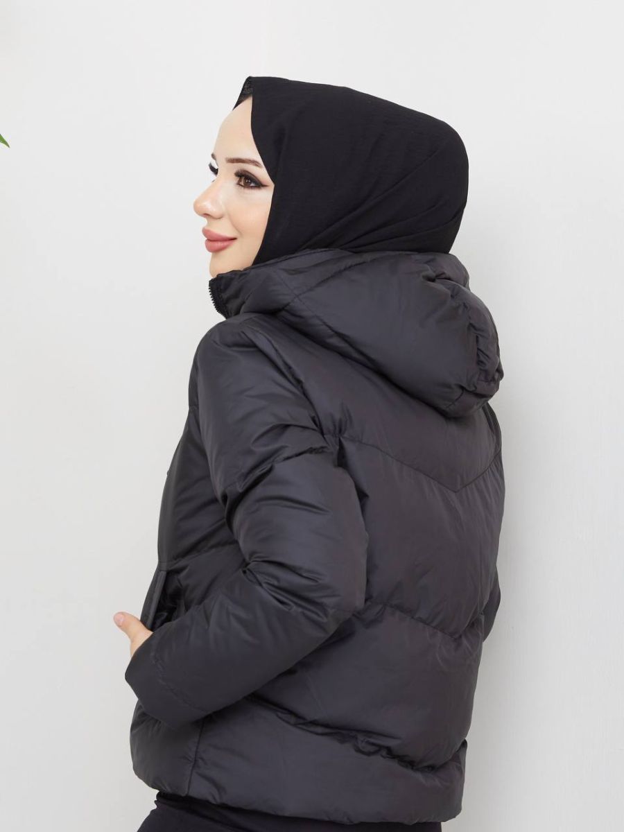 Kısa Dolgulu Şişme Mont