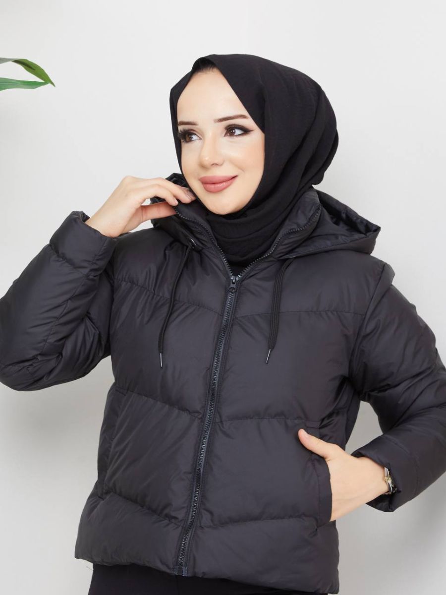 Kısa Dolgulu Şişme Mont